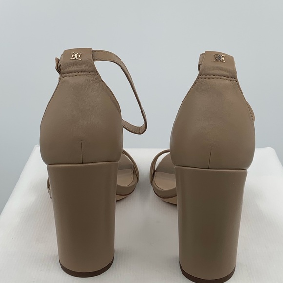 NWT NIB Sam Edelman Daniella Women’s Tan Ankle Strap Block Heels Sandals - Picture 5 of 12